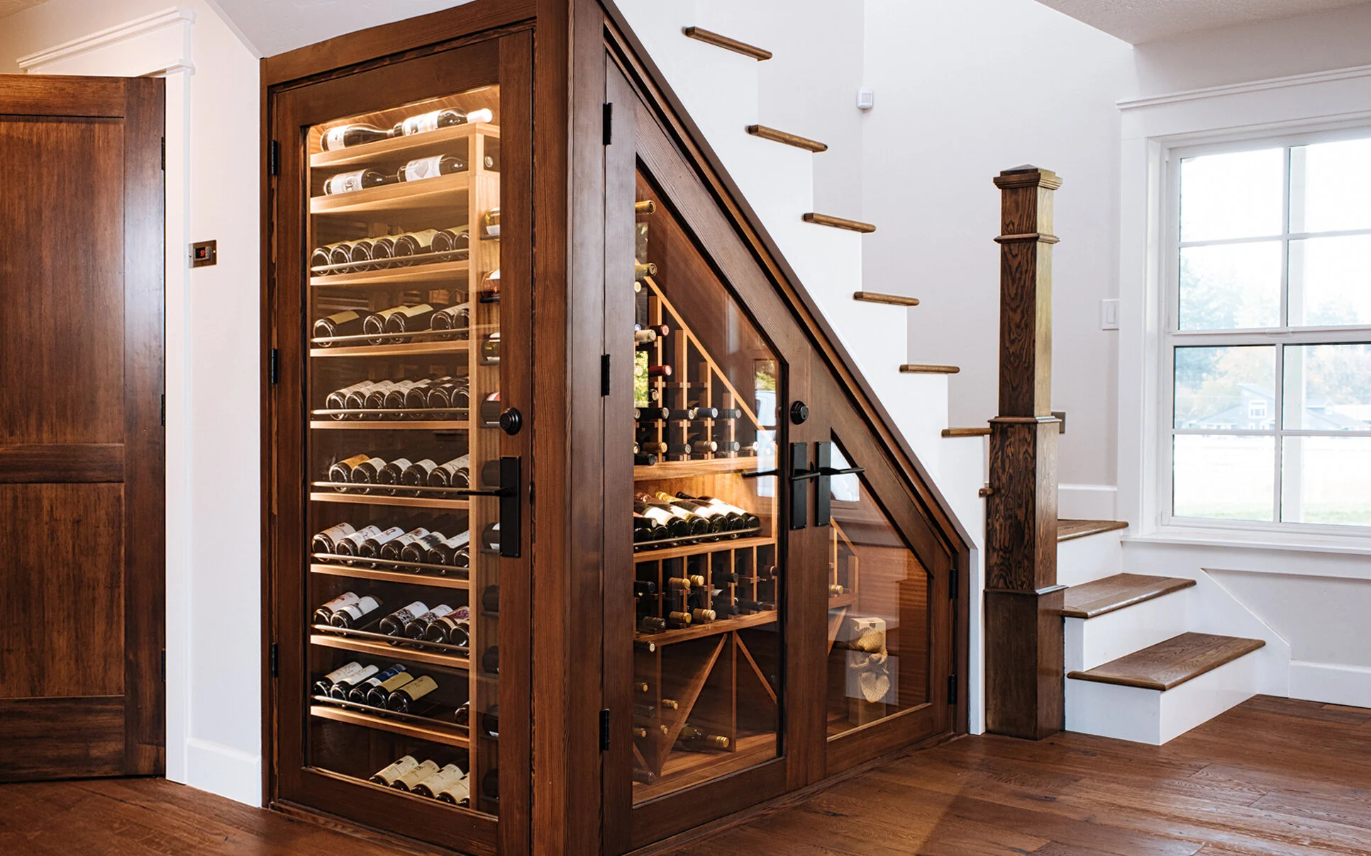 Under-Stairs Wine Display